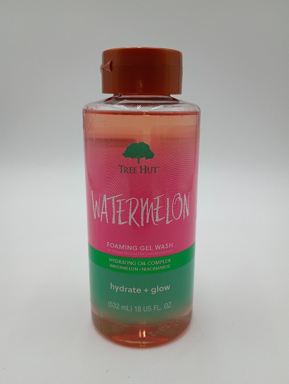 Tree Hut Watermelon Foaming Gel Body Wash 18 fl oz Hydrating Oil Complex